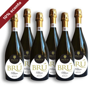 Bundle 6 Bottiglie di BRU BLANC SPUMANTE BIO "BRUSCIA" al 10% di Sconto